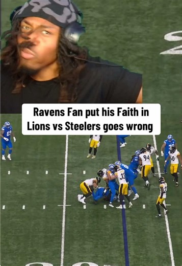 Ravens Fan's Faith in Lions vs Steelers Goes Wrong
