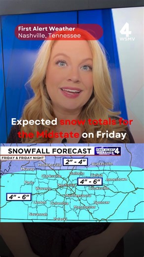 A major winter storm takes aim at the Midstate this Friday and will bring multiple inches of accumulating snow. ➡ https://tinyurl.com/yfh4fejn | WSMV 4, Nashville