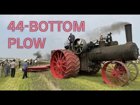 2021 RECORD! 150 CASE Road Locomotive pulling 44 bottom John Deere plow