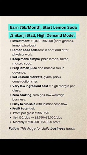 Earn 75k month, start lemon soda stall High demand model #moneymart #simplemoney #moneymagnet