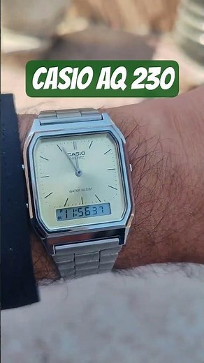 First look of Casio AQ 230 Classic Vintage dress watch | Analog digital display #casioaq230 #casio