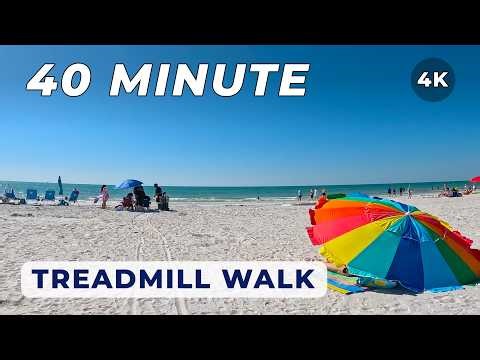 40 Minute | Treadmill Walking Video | Beautiful Clearwater Beach Florida