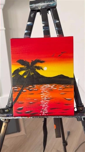 Easy acrylic sunset