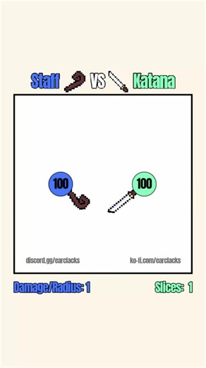 Earclacks | Staff 🧹 VS ⛩️ Katana #satisfying #simulation #physics #fantasy #rpg | Instagram