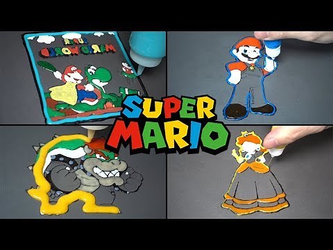 Super Mario Pancake Art - Super Mario, Daisy, Cupa, Yoshi / Satisfying Video For Kids