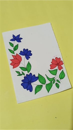 Flowers & To Creep 🍃🍁🌼project assignment border design.#shorts #frontpage #ytshorts #trendingshorts