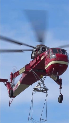 S-64E Skycrane and powerful Helicopter #helicopters