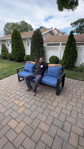 Anthony Vidal on Instagram: "Big shoutout to the GOAT of outdoor projects, @unclejhonn_ , for the easy DIY sofa bench plans. Had to build one for myself—turned out amazing #diy #process #beach"