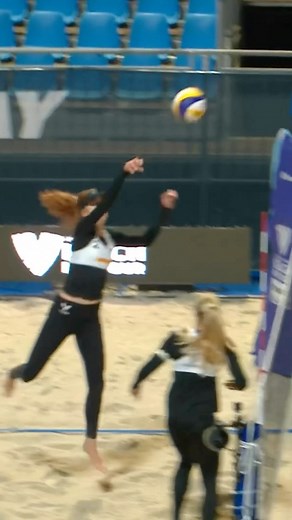 54K views · 2K reactions | The JUMBO to end a phenomenal rally!   Match replays on VBTV. ☀ #BeachVolleyball | Beach Volleyball World | Facebook