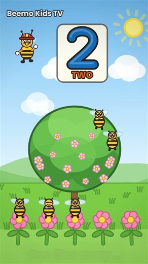 Five Little Bees - Counting Down 5 to 1 | BeeZolo Kids TV