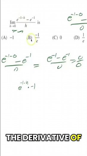 AP Calc AB Multiple Choice: L’Hôpital’s Rule FAST ⚡️#maths #calculus #apcalculus #exampreparation