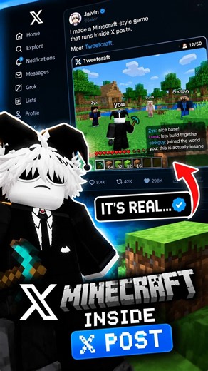 Someone Put MINECRAFT Inside Twitter… And It Actually Works 💀 #shorts #robloxrant
