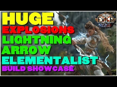 [POE 3.26] Lightning Arrow Elementalist (Golems + Massive AoE Explosions) - Build Showcase!