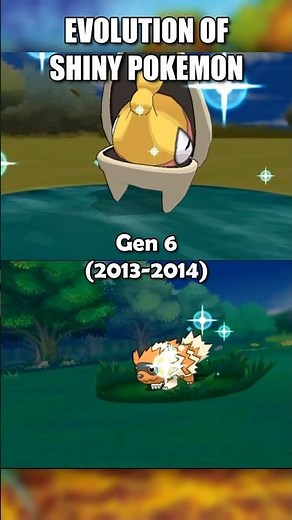 Evolution of SHINY POKéMON in Each Generation! #shorts #pokemon