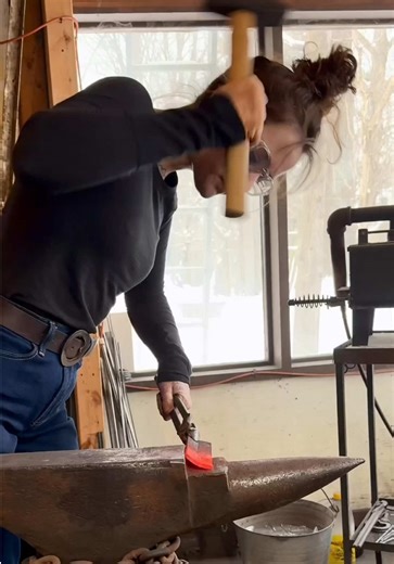 Labour over luxury. #blacksmith#forge#spurs#strongwomen#girlpower | labour