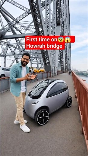Ultra-Compact 1-Seater Viral Mini EV Revealed for the First Time on Howrah Bridge! 😳⚡ #ViralShorts