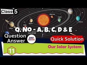 Chapter 11 | Our Solar System | DAV Class 5 Science | Question Answer 🔥🔥🔥