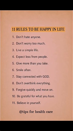 11 Rules to Be Happy in Life | Simple Habits for a Peaceful & Positive Life #shortvideo #trending