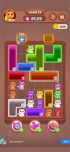Catdom: Color Hole – Level 74 Walkthrough 🐱🟦⬛✨