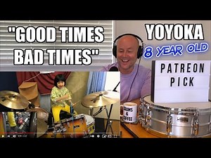Drum Teacher Reacts: YOYOKA | Hit Like A Girl Contest | 'Good Times Bad Times' - LED ZEPPELIN Cover