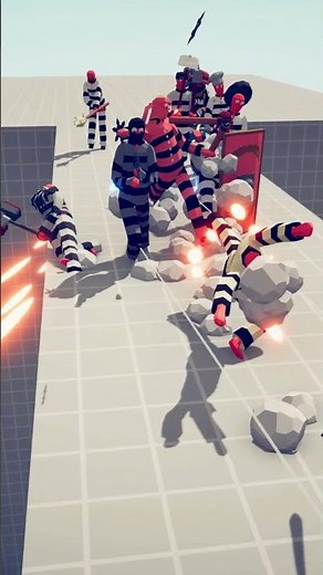 POLICE TEAM vs PRISON TEAM - Totally Accurate Battle Simulator TABS #tabsstudio #gaming #tabsen