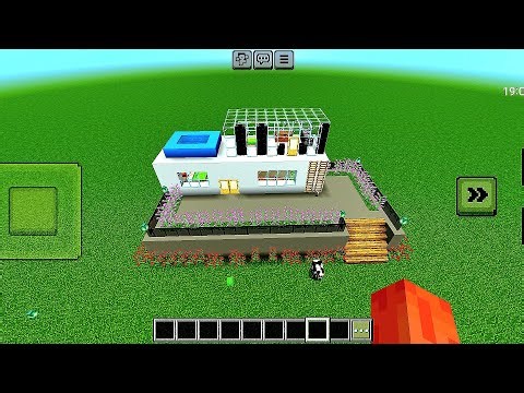 Minecraft : Beautiful and small Modern house with swimming pool 👌