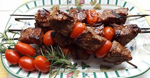 Grilled Beef Tips in a Savory Marinade