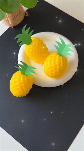 Paper Pineapple Making So Easy?🍍🍍🌈🌈☀️☀️#viral #shorts