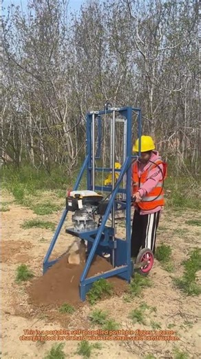 Powerful Post Hole Digger for Orchard Drilling Work! ⚙️