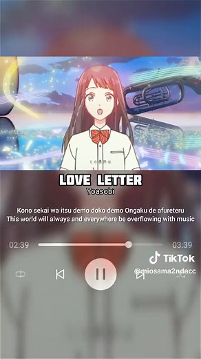 Love Letter - Yoasobi Full Song AMV #song #songlyrics #loveletter #yoasobi #fullsong #musicvideo #fyp