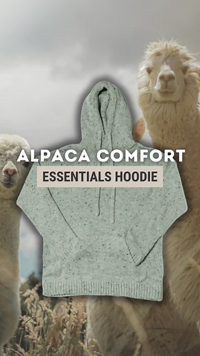 Natural warmth, sustainable softness. 🍂 Made with eco-friendly alpaca fiber, the Essentials Hoodie is 4x warmer than wool and incredibly soft. Perfect for cool mornings, crisp hikes, or evenings by the fire—comfort you can feel good about, inside and out. 🌿 | Alpacas Of Montana