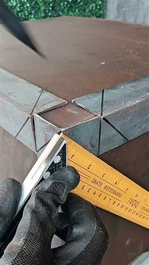 angle iron corner connection tricks #tricks #tips #welding #diy