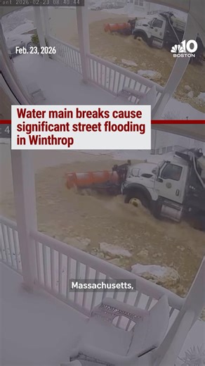 Water main breaks cause significant street flooding in Winthrop