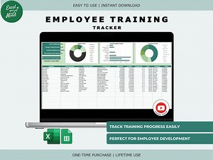 Employee Training Tracker With Charts + Status Dashboard (excel & Google Sheets) - Etsy UK