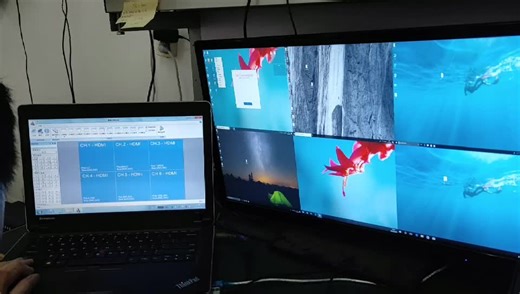 6x1 HD Video Multiplexers HDMI/VGA Multiviewer 6 in 1 Out Seamless with Remote for Multiple Monitors