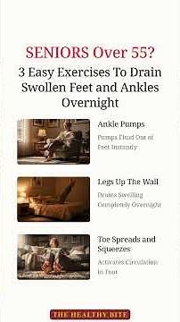 3 Easy Exercises To Drain Swollen Feet and Ankles Overnight #seniorhealth #seniorhealthtips