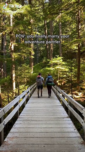 It’s been over a month, but we’re still soaking in those newlywed vibes…✨🏔🥾 #AdventureCouple #HikeTok #HikersOfTikTok #Olympic #Outdoorsy #HoneymoonTrip #KateOutdoors