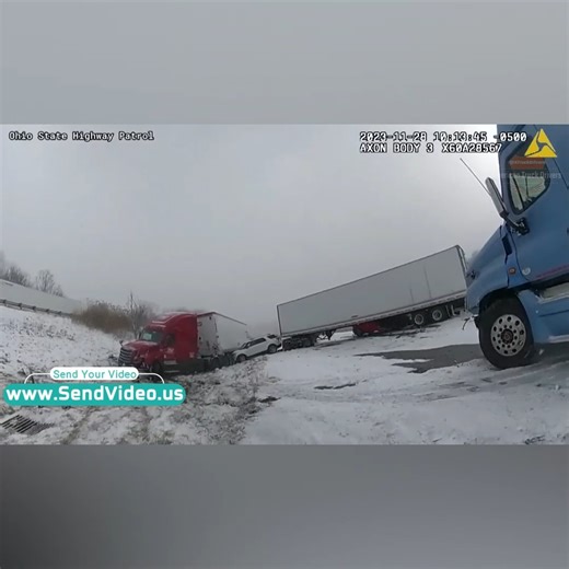 Ohio trooper’s dash cam catches snowy 13 vehicle pileup as it happens | American Truck Drivers