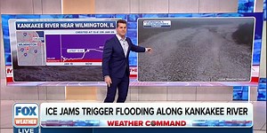 Ice jams trigger flooding along Illinois' Kankakee River | Latest Weather Clips | FOX Weather