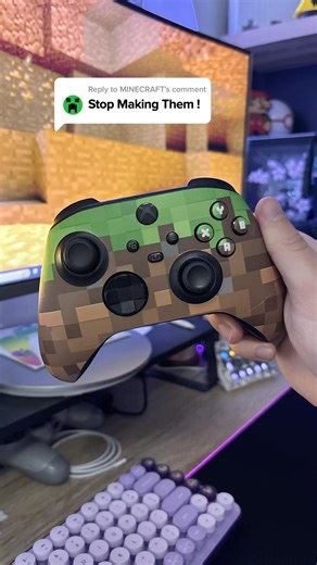 Our Xbox controller is now a Minecraft block #xboxskins #trending #minecraft
