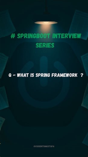 Mustufa Ali on Instagram: "What is Spring Framework? | Java Spring Explained 🚀 Spring Framework is a powerful Java framework used to build enterprise-level applications. It simplifies Java development by providing features like Dependency Injection (DI) and Inversion of Control (IoC). If you are a Java developer, Spring Boot beginner, or preparing for Spring interview questions, this concept is a must-know. 🎯 Follow for more Spring Boot interview questions, Java backend tutorials, and real-wor