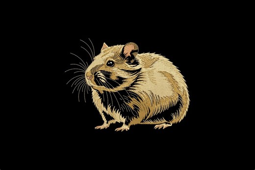 Hamster Embroidery Design, Funny Gerbil Files, Machine Embroidery Designs, Instant Download - Etsy