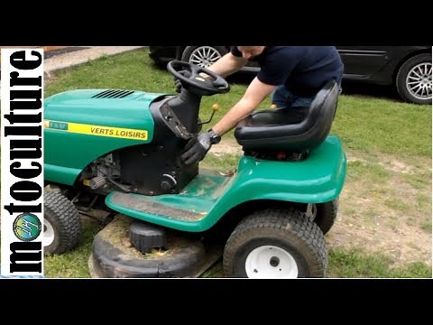 comment démonter le plateau de coupe d un tracteur tondeuse.