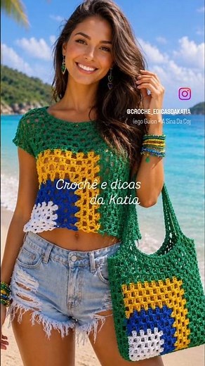 Brazilian Crochet Blouse - Click on the ▶️ icon in the title to watch the complete video tutorial.