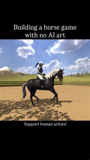 Tobiano on Instagram: "Every shred of art in Tobiano is made by humans. Promo art, 2d art, 3d models, animation, and the soundtrack are all made by humans. I pour hours into this game every day because art and horses are my passion 💜🐴💜🎨 . . Game: Tobiano Platform: PC, mac, iOS (crossplay) Website: tobiano.no Instagram: @tobiano_game Steam: Tobiano . . #horses #tobianogame #tobiano #horse #horsegames equine pferde hester indiegame gamedev gaming pcgames ponies"