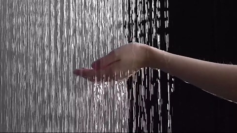 BESy 12 Inch Rain Shower Head, 12" Square Rainfall & High Pressure Stainless Steel Bath Shower Head, 1/16" Ultra Thin, Waterfall Full Body Coverage with Silicone Nozzle, Non Fingerprint Brushed Finish