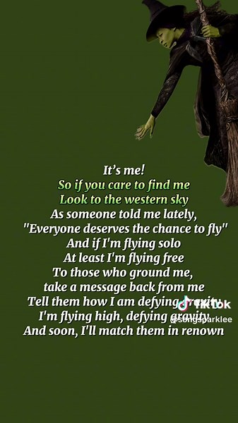 Defying Gravity Lyrics from Wicked Musical