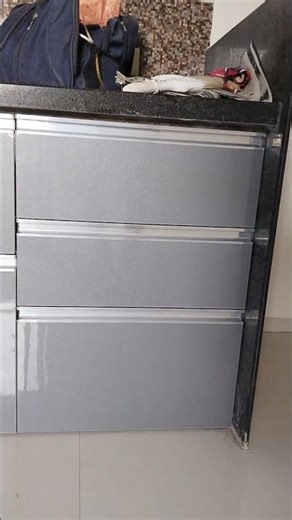 Sleek & Modern Modular Kitchen with Laminate Finish & Smart Storage #kitchen