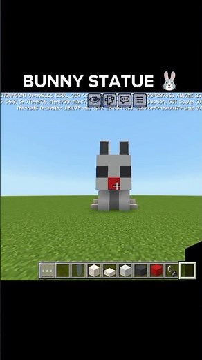 Cute Bunny Statue in Minecraft 🐰