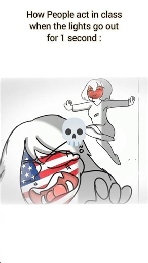 1 Second Power Cut in Class Be Like 💀 Countryhumans